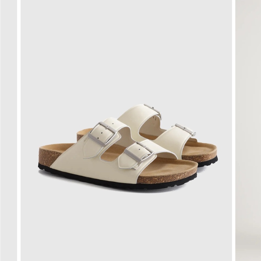 Quince Nappa Leather Double Buckle Slide